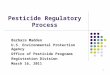 1 Pesticide Regulatory Process Barbara Madden U.S. Environmental Protection Agency Office of Pesticide Programs Registration Division March 16, 2011