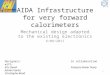 AIDA Infrastructure for very forward calorimeters Mechanical design adapted to the existing electronics 6/09/2011 Designers:In collaboration with: Eric