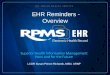 EHR Reminders - Overview LCDR Susan Pierce-Richards, MSN, ARNP