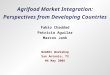 Agrifood Market Integration: Perspectives from Developing Countries Fabio Chaddad Patricia Aguilar Marcos Jank NAAMIC Workshop San Antonio, TX 06 May