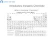 Chem 59-250 Introductory Inorganic Chemistry What is Inorganic Chemistry?