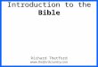 Introduction to the Bible Richard Thetford