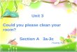 Unit 3 Could you please clean your room? Section A 3a-3c Huang Xun