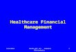 ISC471/HCI 571 Isabelle Bichindaritz1 Healthcare Financial Management 9/14/2012