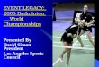 EVENT LEGACY: 2005 Badminton World Championships Presented By David Simon President Los Angeles Sports Council