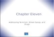 Chapter Eleven Addressing Terrorism, Street Gangs, and Drugs