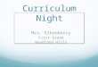 Curriculum Night Mrs. Eikenberry First Grade Woodland Hills