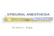 EPIDURAL ANESTHESIA By Nancy L. Briggs. 2 Epidural for Labor Pain Relief  Most common choice for labor pain  Provides greatest pain relief  Satisfaction