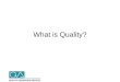 QUALITY ASSURANCE PROJECT What is Quality?. QUALITY ASSURANCE PROJECT Dimensions of Quality Effectiveness Efficiency Technical Competence Safety Accessibility