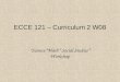ECCE 121 – Curriculum 2 W08 * Science*Math* Social Studies* Workshop