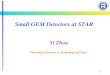 1 Small GEM Detectors at STAR Yi Zhou University of Science & Technology of China