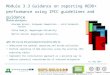 Module 3.3 Guidance on reporting REDD+ performance using IPCC Guidelines and Guidance REDD+ training materials by GOFC-GOLD, Wageningen University, World