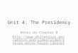 Unit 4: The Presidency Notes on Chapter 8  and-video/video/inside-white-house- cabinet