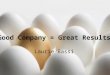 © 2013, McBassi & Company Good Company = Great Results Laurie Bassi