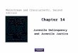 Mainstream and Crosscurrents, Second Edition Chapter 14 Juvenile Delinquency and Juvenile Justice