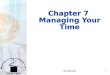山东大学齐鲁软件学院 1 Chapter 7 Managing Your Time. 山东大学齐鲁软件学院 2 Review 1- 时间记录日志
