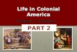Life in Colonial America Chapter 2, Section 2 PART 2