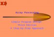 Array Processing Simple Program Design Third Edition A Step-by-Step Approach 7