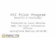 FCC Pilot Program Benefits & Challenges Presented by Louis Wenzlow RWHC ITN Chief Information Officer Springfield Meeting 10/29/08