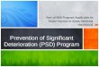 Part of NSR Program Applicable to Major Sources in Areas Attaining the NAAQS Prevention of Significant Deterioration (PSD) Program