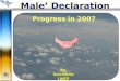 Male’ Declaration by Secretariat UNEP Progress in 2007