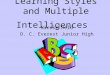 Learning Styles and Multiple Intelligences Nicole Held D. C. Everest Junior High