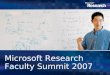 Microsoft Research Faculty Summit 2007. Aman Kansal Researcher Networked Embedded Computing, MSR