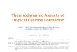 Thermodynamic Aspects of Tropical Cyclone Formation reporter : Lin Ching Based on Dunkerton, T. J., M. T. Montgomery, and Z. Wang, 2009: Tropical cyclogenesis