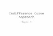 Indifference Curve Approach Topic 3. Outline Conceptsâ€”definition/illustration Indifference map Slope of indifference Curve/MRTS DMRTS/reasons Assumptions