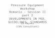 Pressure Equipment Workshop Romania – Session II part 2 DEVELOPMENTS IN PED, GUIDELINES, STANDARDS Ed Haynes (CEN Consultant)