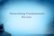 Networking Fundamentals Review. Networking Evolution Network: – Two or more connected computers that share data Paradigms: Client/server model Mainframe