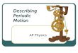 Describing Periodic Motion AP Physics. Hooke’s Law