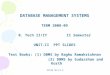 DATABASE MANAGEMENT SYSTEMS TERM 2008-09 B. Tech II/IT II Semester UNIT-II PPT SLIDES Text Books: (1) DBMS by Raghu Ramakrishnan (2) DBMS by Sudarshan