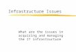 Infrastructure Issues What are the issues in acquiring and managing the IT infrastructure