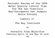 Periodic Review of the 1995 Water Quality Control Plan for the San Francisco Bay/Sacramento-San Joaquin Delta Estuary Comments of The Bay Institute on