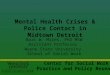 Mental Health Crises & Police Contact in Midtown Detroit Bart W. Miles, PhD MSW Assistant Professor Wayne State University School of Social Work Center
