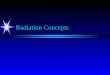Radiation Concepts. Definitions 101-04 Ionizing Radiation energy in the form of particles or waves, given off by unstable (radioactive) atoms or by accelerated