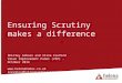 He Ensuring Scrutiny makes a difference Shirley Gibson and Stina Foxford Value Improvement Panel (VIP) - October 2014  scrutiny@helenapartnerships.co.uk