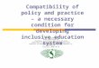 Compatibility of policy and practice – a necessary condition for developing inclusive education system Teresa Aidukienė Chief specialist of Preschool and