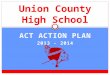 ACT ACTION PLAN 2013 - 2014 Union County High School