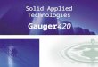 Solid Applied Technologies Gauger420. 2 Compact, continuous, non-contact, loop- powered, ultrasonic level meter: Simple installation and configuration