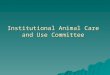 Institutional Animal Care and Use Committee. IACUC  Required by AWA, PHS, AAALAC  Is appointed by the President of the UA  The Institutional Official