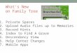 What’s New on Family Tree 1.Private Spaces 2.Upload Audio files up to Memories 3.Record Hints 4.Index to Find A Grave 5.Descendancy View 6.Help Center
