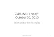 Class #20: Friday, October 20, 2010 The C and D Climate Types Friday, October 15, 20101