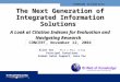 THOMSON SCIENTIFIC The Next Generation of Integrated Information Solutions A Look at Citation Indexes for Evaluation and Navigating Research CONCERT, November
