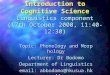 Introduction to Cognitive Science Linguistics component (17th October 2000, 11:40-12:30) Topic: Phonology and Morphology Lecturer: Dr Bodomo Department