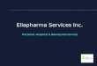 Eliapharma Services Inc. Preclinical, Analytical & Bioanalytical Services