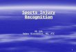 1 Sports Injury Recognition PE 236 Amber Giacomazzi, MS, ATC