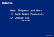 ©2004 Deloitte Drop Shipment and Back to Back Order Processes in Oracle 11i July 19, 2004