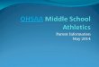 Parent Information May 2014. Welcome to GMS Athletics